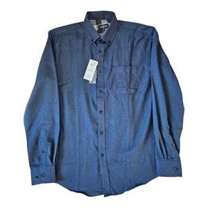 Men's Blue Button-Up Shirt-Saint-Patrick